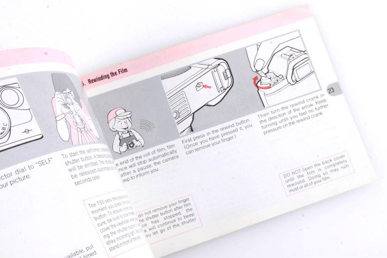 Canon T50 Instruction Manual Etsy