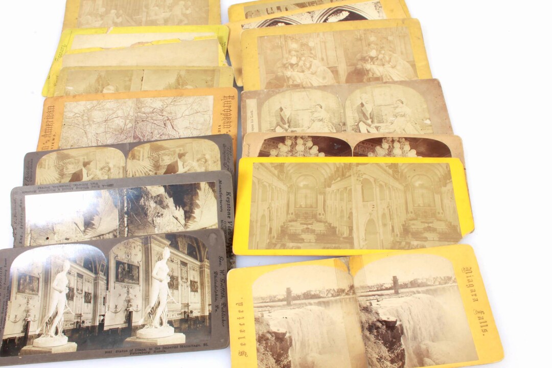 View Card Stereoview Cards Lot of 14 With Viewer - Etsy