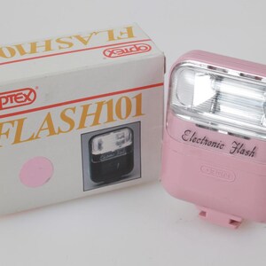Vintage Pink Mini Flash for Film Cameras Tested Working in Box