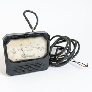 Art Deco A.C. Volt Meter National Display - AS IS - Prop or Display