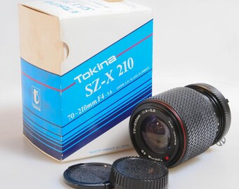 Objetivo Tokina 70-210 mm f/4-5.6 para Nikon AI-S, en caja