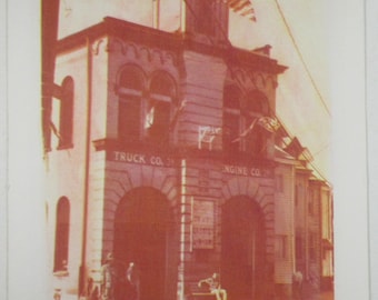 Pittsburgh Firehouse No.39. 11x14 Gum Bichromate By Ted Jones. 1997.