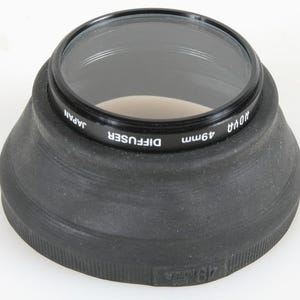 49 mm Gummi Gegenlichtblende mit Diffusor-Filter
