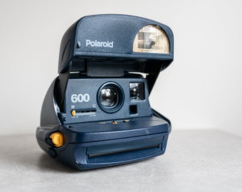 Blue Polaroid 600 Instant Film Camera