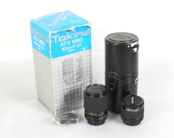 90mm F/2.5 Macro Tokina AT-X M90 for Canon FD in Box W/ Case
