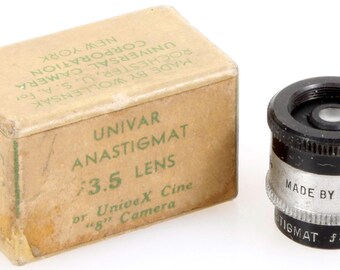 Wollensak Cine Anistigmat f/3.5 Lense in Box