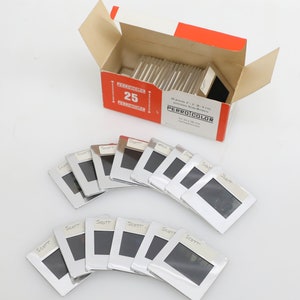 Película encontrada Perro Color Soportes para diapositivas de vidrio 2x2 35 mm - LOTE DE 40