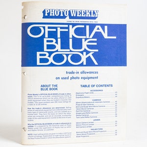 Vintage Photo Weekly Official Blue Book - Camera Pricing Book