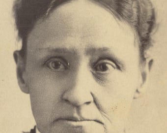 Vintage 1880 Buffalo, NY Photo of Lady in Pretty Dress, Writing on Back, Original 4.25x6.5 Portrait