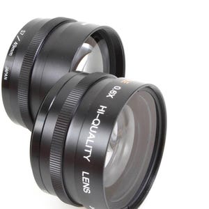 Bescor 52mm Lens Set of 2 Wide Angle and Telephoto w/Case