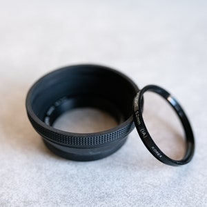 52mm Kalimar Skylight Filter and 52mm Collapsible Rubber Lens Hood