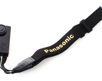 Classic Panasonic Camcorder Strap with Textured Printed Logo and Camera Screw