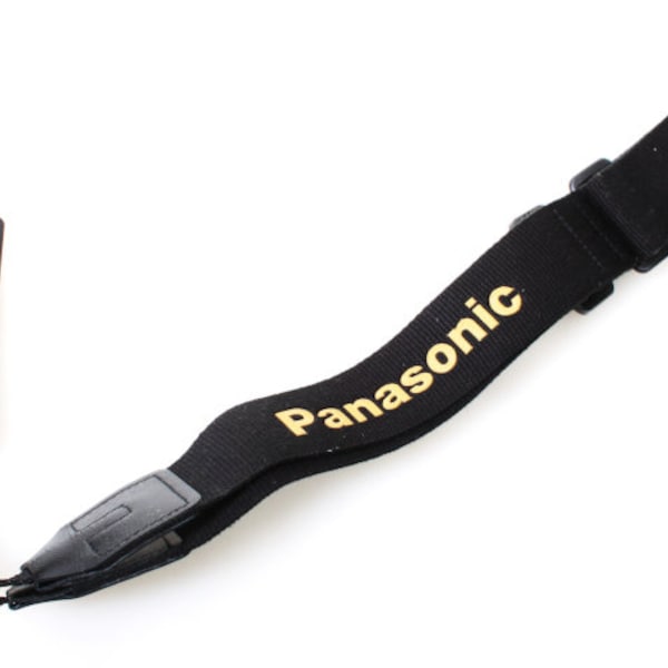 Classic Panasonic Camcorder Strap with Textured Printed Logo and Camera Screw