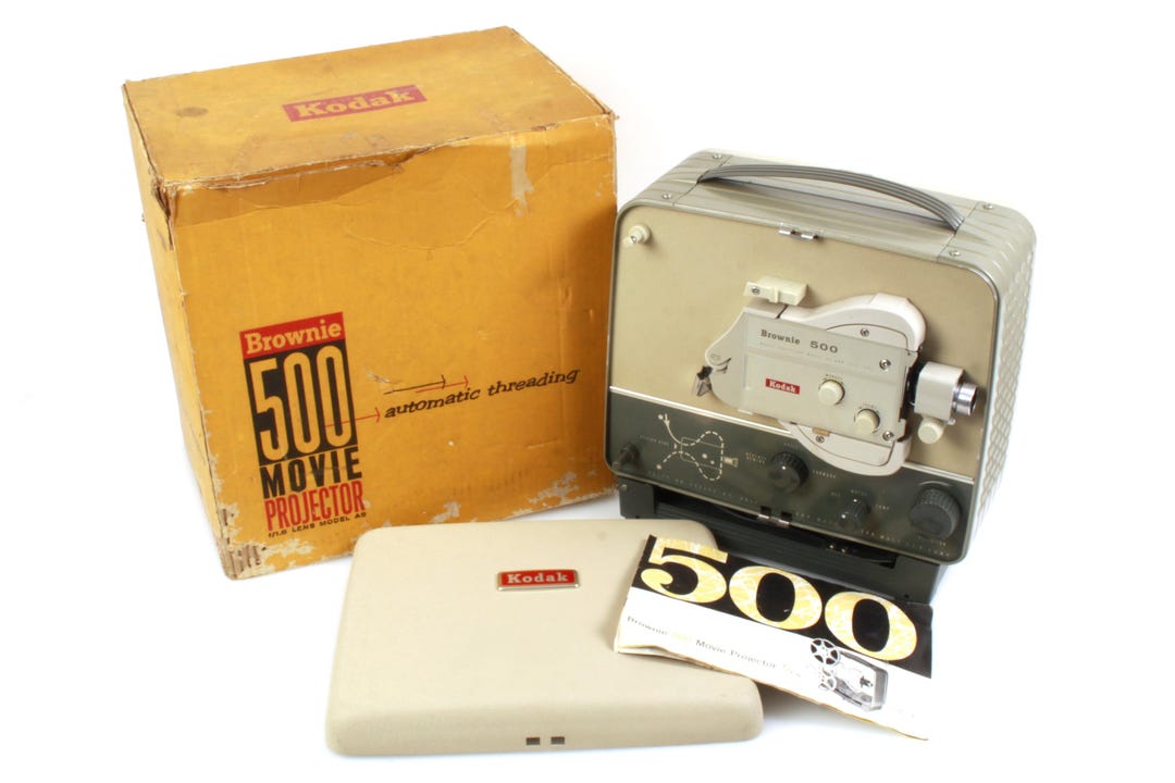 Vintage Kodak Brownie 500 Portable 8mm F/1.6 Movie Cine Projector