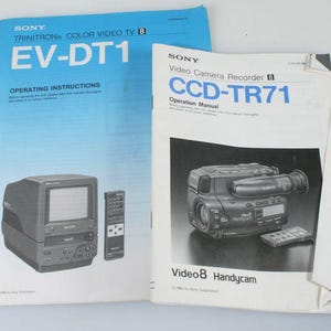 Manuali della videocamera Sony Trinitron Tr71, set di 2