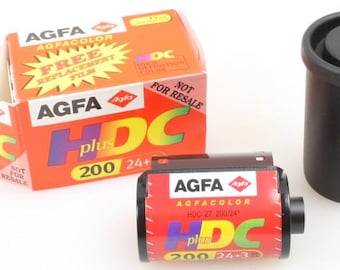 Vintage 35mm Agfa Agfacolor HDCplus C41 Print Film ISO 200 – Expired 2002, Sealed in Original Box