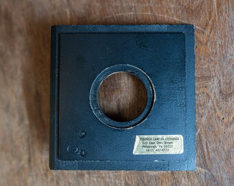 Plaque De Objectif Métal Graflex 4x4 Vintage, Ouverture 18mm