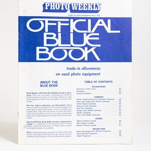 Vintage Photo Weekly Official Blue Book - Camera Pricing Book