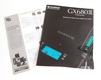 Fuji FujiFilm GX680III Professional Brochure + Lenses for Camera Guide Sheet