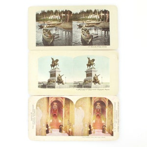 Stereoview-kaarten (3) Rome/Venetië/Alaska