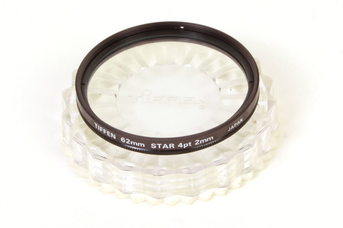 Tiffen Star 4pt 2mm Glass Lens Filter 62mm Screw on Genuine Made in ...