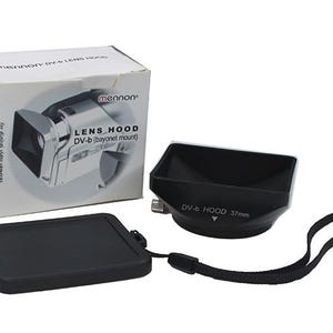 37mm 16:9 Rectangular Wide Angle Camcorder Camera Lens Hood New Fast N Free