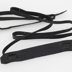 Vintage 1930s Leather Camera Strap - Black