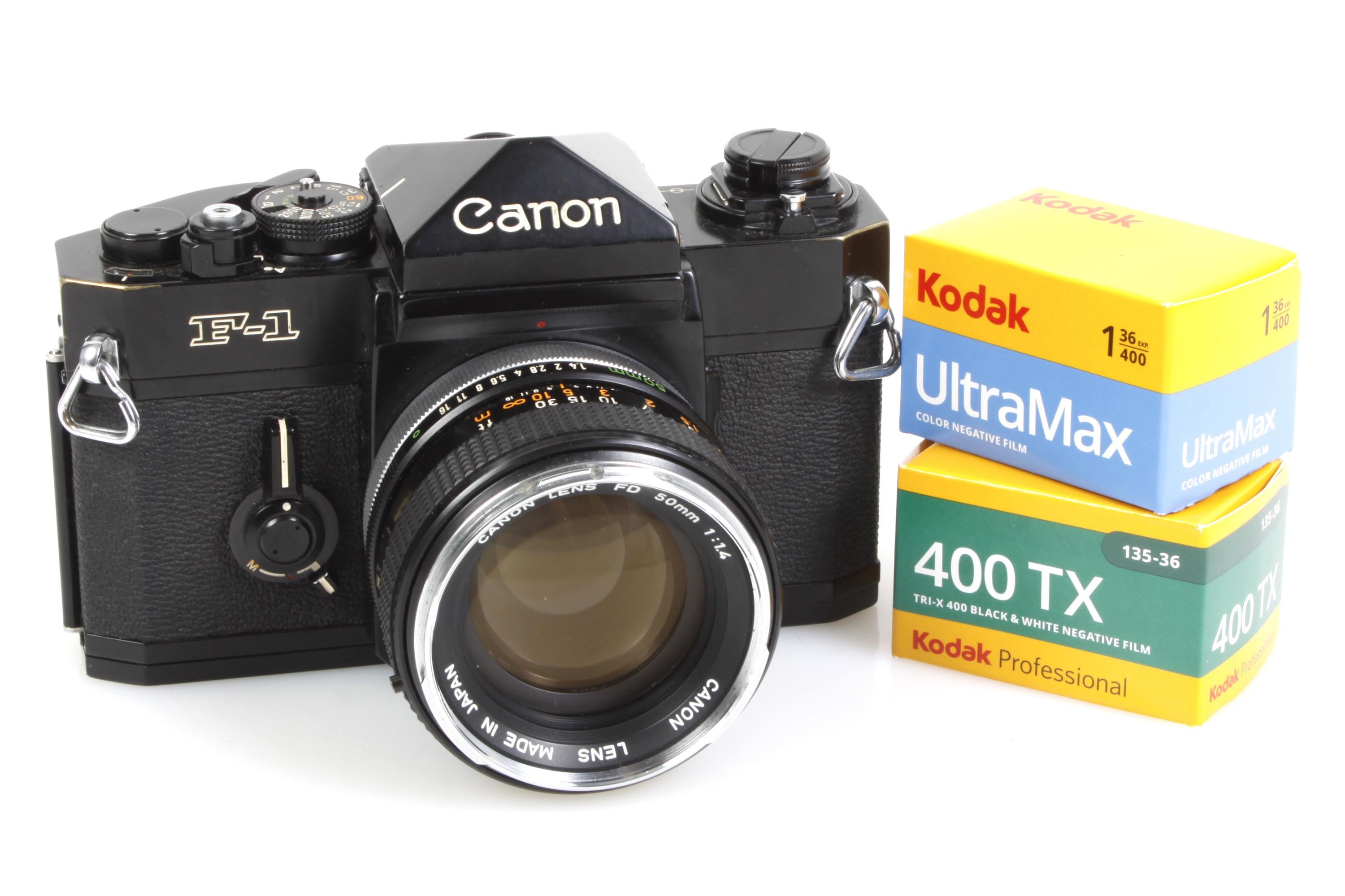 Canon Original F-1 w/ 50mm F1.4 Lens, Meter/Shutter Works, w/ Film