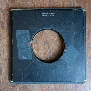 Burke & James Panneau pour objectifs en bois 15/16, 6 x 5, avec insert en métal 63 mm