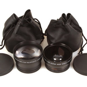 52mm Objektiv Weitwinkel & Tele mit Etuis