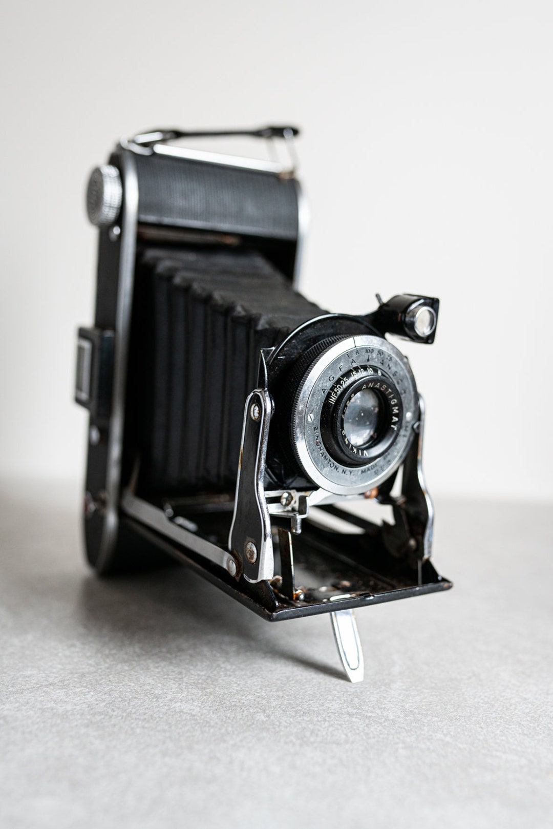 Agfa Ansco Viking 折りたたみ式ベローズカメラ - アールデコ調カメラ 