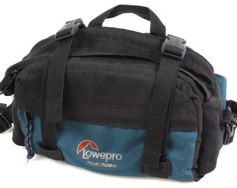 Bolso vintage para cámara Lowepro, color verde