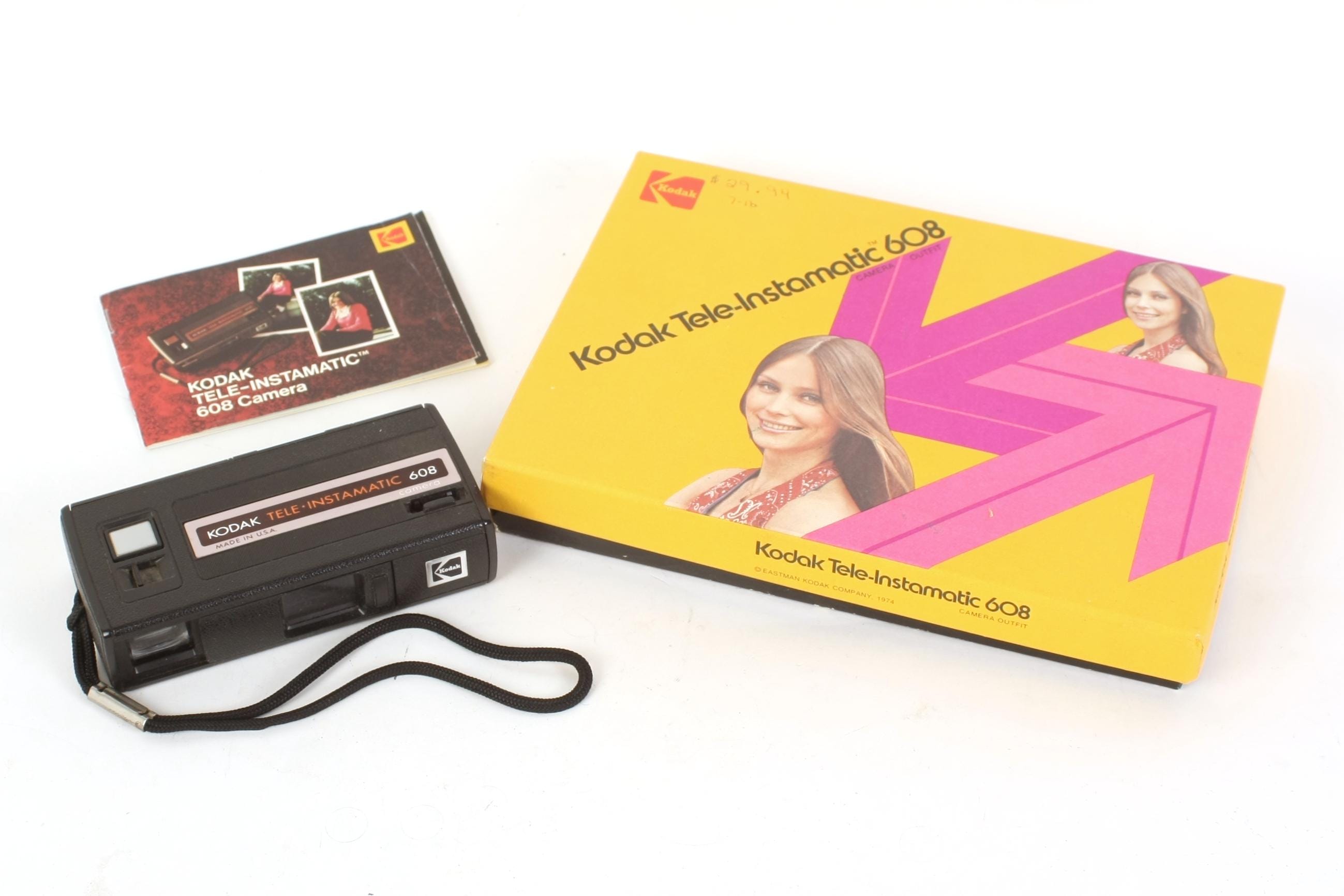 Kodak Tele-Instamatic 608 カメラ I.O.B. マニュアル付き