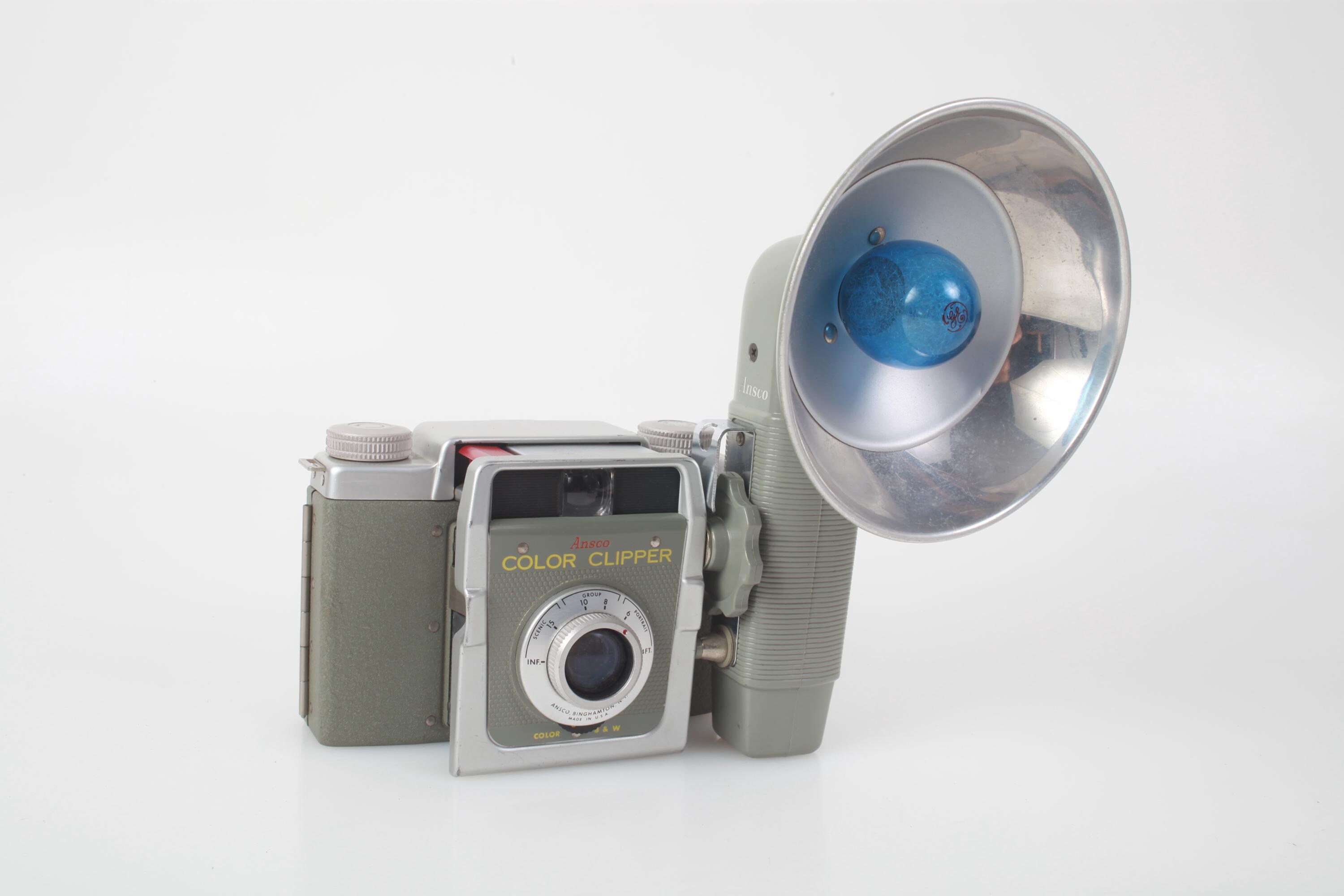 Ansco Color Clipper Vintage Medium Format Camera With Flash and