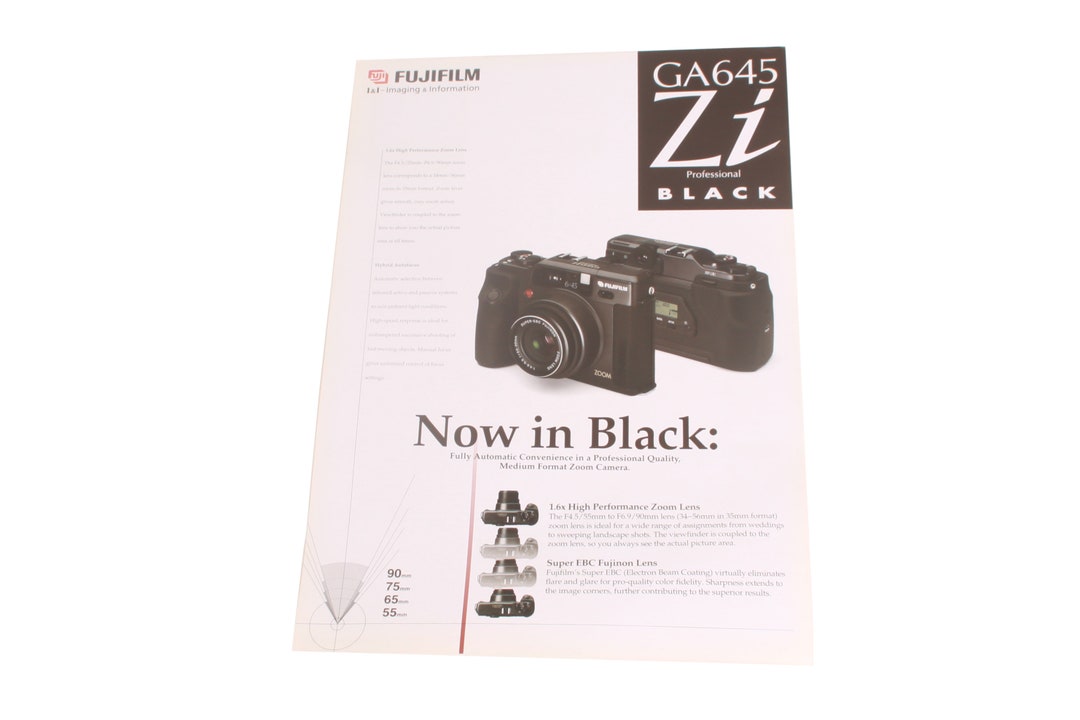 Fuji Fujifilm Ga645zi Black Leaflet - Etsy Canada