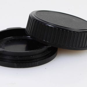 Konica Film Camera Body And Rear Lens Caps