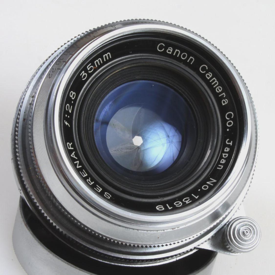 Canon Serenar 35mm F2.8 Leica Ltm39 Lens W/ Viewfinder & Case