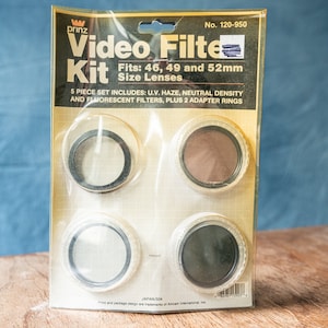 Prinz Video Filter Kit - Fits 46, 49 and 52mm Size Lenses - New Old Stock