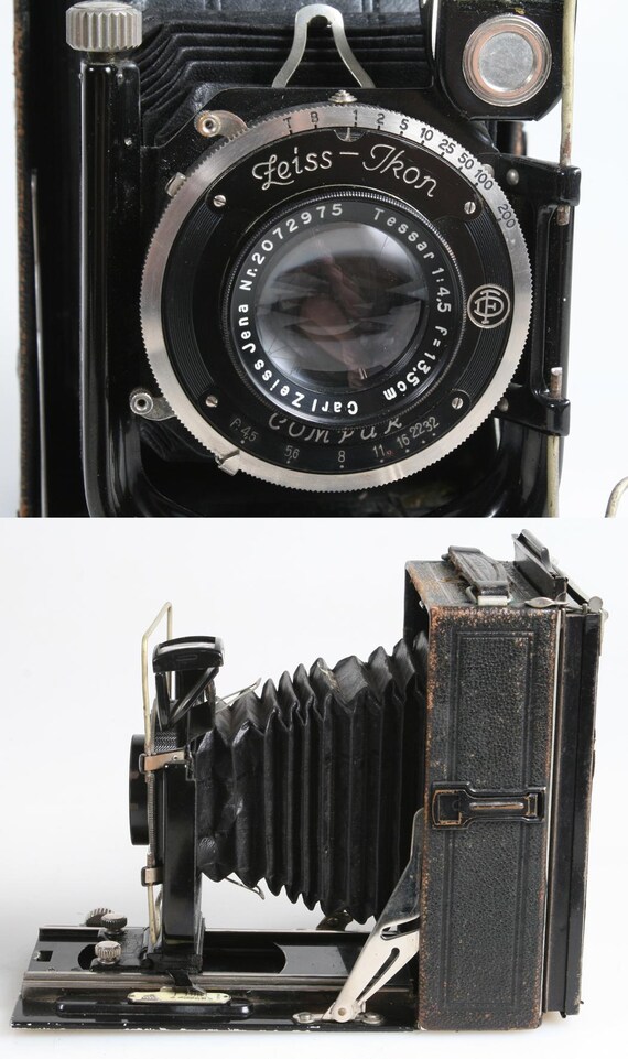 Zeiss Ikon Folding Box Camera With Ground Glass, Other Backs and