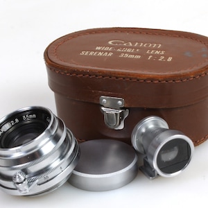 Canon Serenar 35MM F2.8 Leica LTM39 Lens w/ Viewfinder & Case