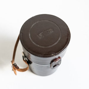 Vintage Dark Brown Prinz Hard Lens Case