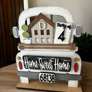 Home Sweet Home Farm Truck, Farm Truck Decor, Farmhouse Decor, Reversible Farm Truck, Personalized Wedding Gift, Anniversary Gift