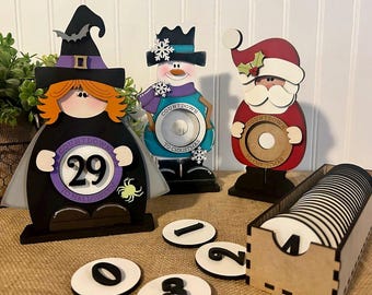 Holiday Countdown Sets/Witch Countdown/Santa Countdown/Snowman Countdown