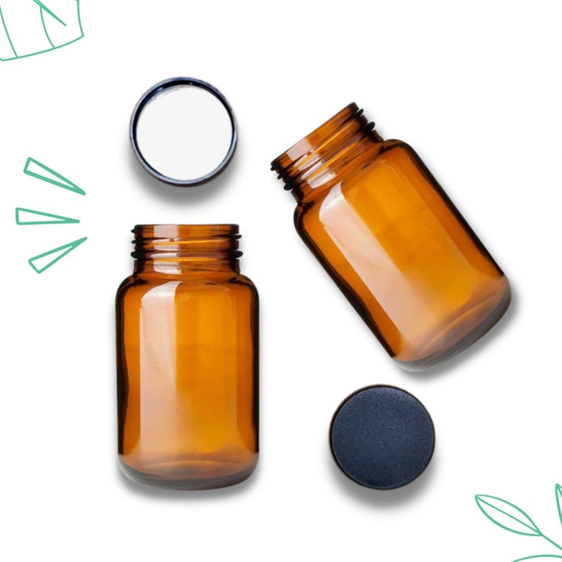 Pill Organizer, Glass Pill Bottle, Vintage Pill Bottle, Vitamin Bottles