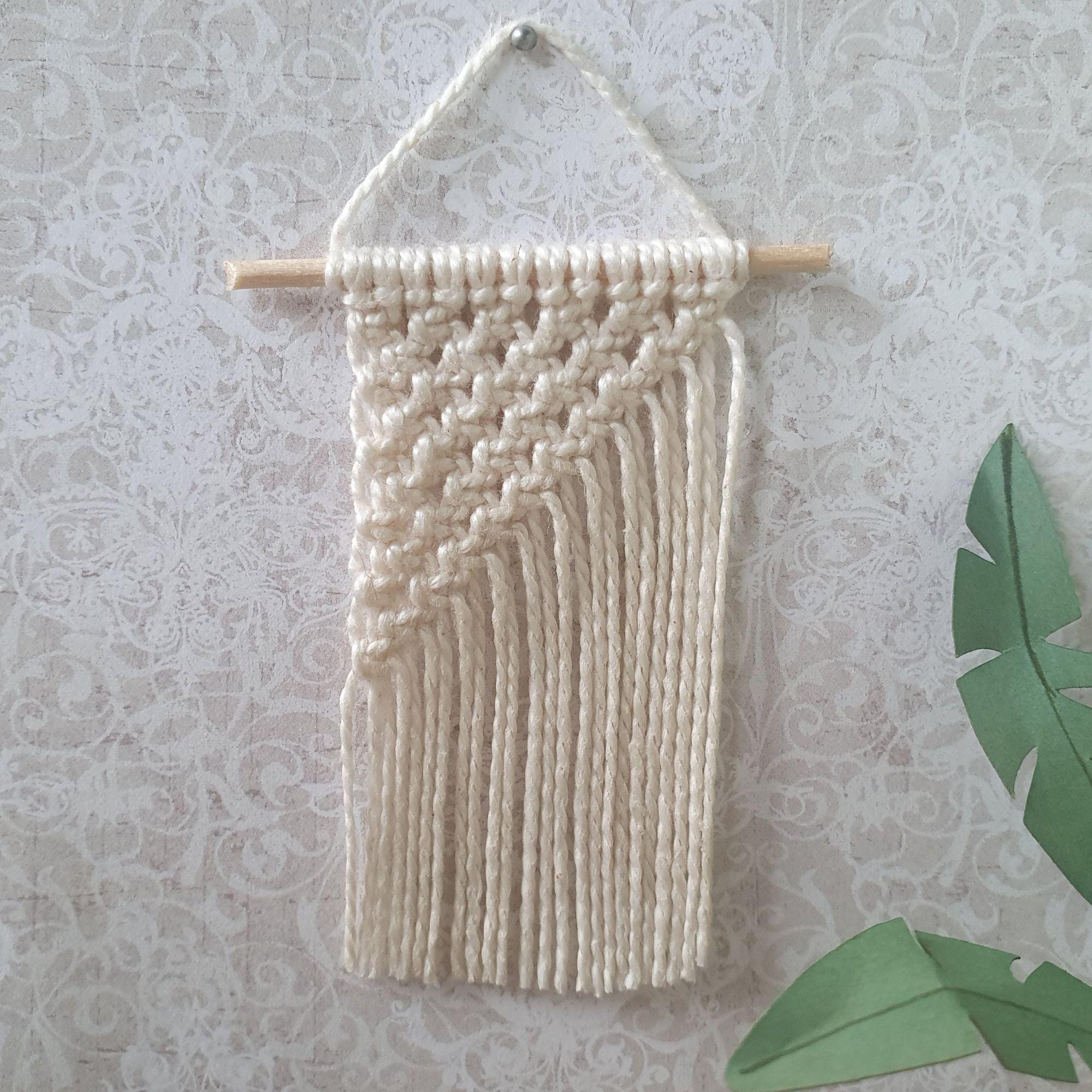 Miniature macrame TRIANGLE for Dollhouses and Book Nooks, miniature interior, 1:12 scale