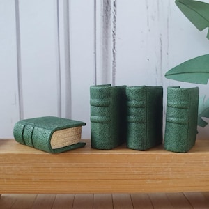 Tiny Leatherbound Miniature Book - Perfect Dollhouse Library Addition, miniature library 1:12 scale