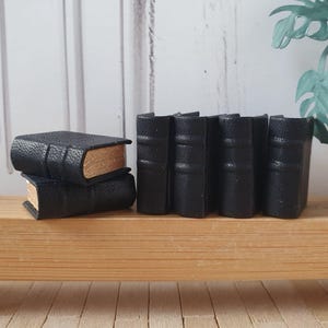 Tiny Leatherbound Miniature Book - Perfect Dollhouse Library Addition, miniature library 1:12 scale