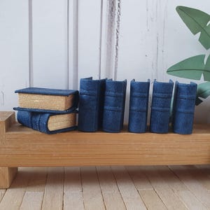 Tiny Leatherbound Miniature Book - Perfect Dollhouse Library Addition, miniature library 1:12 scale