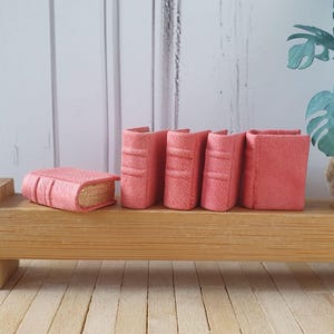 Tiny Leatherbound Miniature Book - Perfect Dollhouse Library Addition, miniature library 1:12 scale