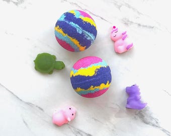Mochi Squishy Bath Bomb | Surprise Toy Inside | Kids Bath Bomb Gift | Sensory Bath Treat | Fun Bath Time